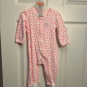 Carter's Pink Bunny Print Kids One Piece( my first Easter )